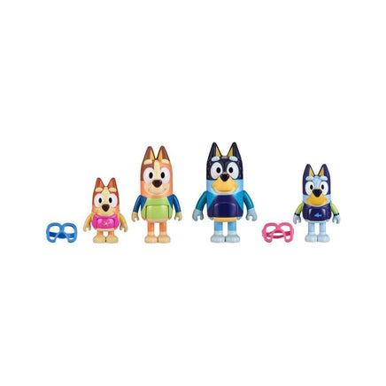 Bluey Figures 4 pack Family Beach Day - ToyTime