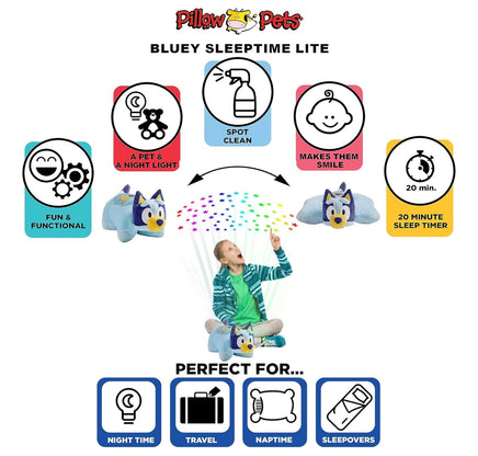 Bluey Pillow with Sleeptime Lite - ToyTime