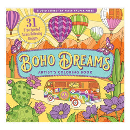 Boho Dreams Adult Coloring Book - ToyTime