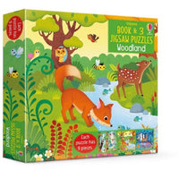 Book And 3 Puzzles Woodland@Edc - ToyTime