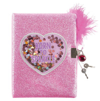Born To Sparkle Glitter Journal And Pen - ToyTime