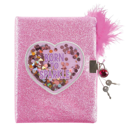 Born To Sparkle Glitter Journal And Pen - ToyTime