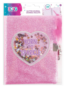 Born To Sparkle Glitter Journal And Pen - ToyTime
