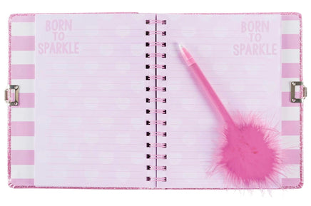 Born To Sparkle Glitter Journal And Pen - ToyTime