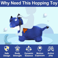 Bouncy Pals Blue Hopping Blue Dragon Hopper Toy - ToyTime