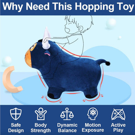 Bouncy Pals Bull Hopping Inflatable Animal Ride on Toy - ToyTime