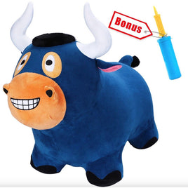 Bouncy Pals Bull Hopping Inflatable Animal Ride on Toy - ToyTime