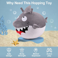 Bouncy Pals Kids Shark Hopper Ball Animal Toy - ToyTime