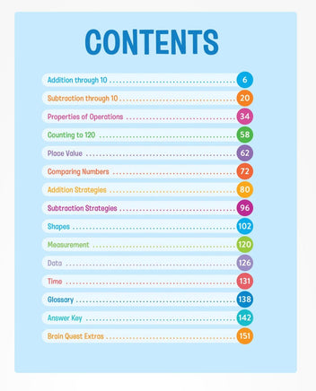 Brain Quest Math Workbook 1st Grade - ToyTime