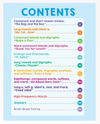Brain Quest Phonics Workbook Grade 1 - ToyTime