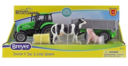 Breyer Farms Tractor and Tag-ALong Wagon - ToyTime