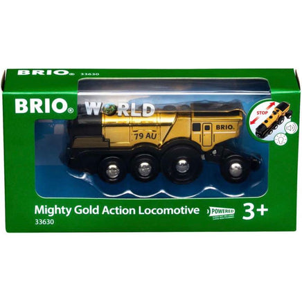 Brio World Mighty Gold Action Locomotive Battery - Powered 33630 - ToyTime