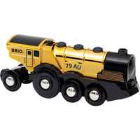 Brio World Mighty Gold Action Locomotive Battery - Powered 33630 - ToyTime