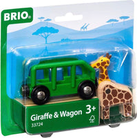 Brio World Safari Giraffe and wagon - ToyTime