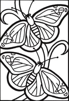 Butterflies Mini Stained Glass Coloring Book - ToyTime