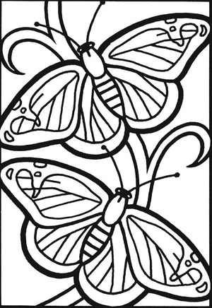 Butterflies Mini Stained Glass Coloring Book - ToyTime