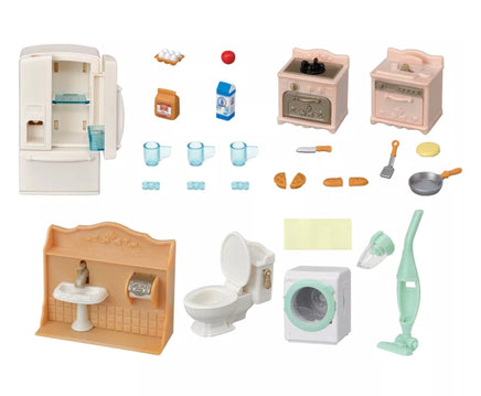 Calico Critters Playful Starter Furniture Set, Furniture Set with Working Appliances CC2314 - ToyTime
