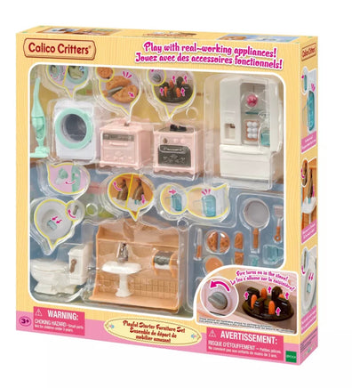 Calico Critters Playful Starter Furniture Set, Furniture Set with Working Appliances CC2314 - ToyTime