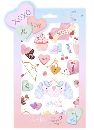 Candy Heart Valentines Tattoos - ToyTime