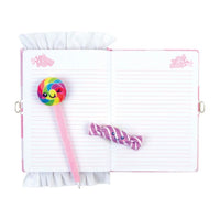 Candy Plush Pocket Locking Journal With Pen - ToyTime