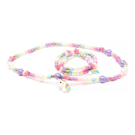 Cheerful Starry Unicorn Necklace Bracelet Set - ToyTime