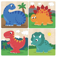 Chunky Wood Dinosaurs Puzzles 4pack - ToyTime
