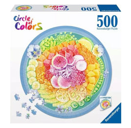 Circle of Colors Poke Bowl 500pc Round Puzzle - ToyTime