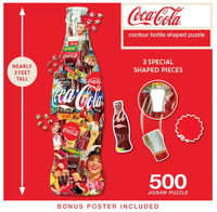 Coca Cola Contour Bottle Shaped Puzzle 500pcs Jigsaw Puzzle - ToyTime