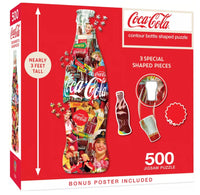 Coca Cola Contour Bottle Shaped Puzzle 500pcs Jigsaw Puzzle - ToyTime