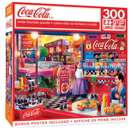 Coca Cola Soda Fountain 300pc EZGrip Puzzle - ToyTime