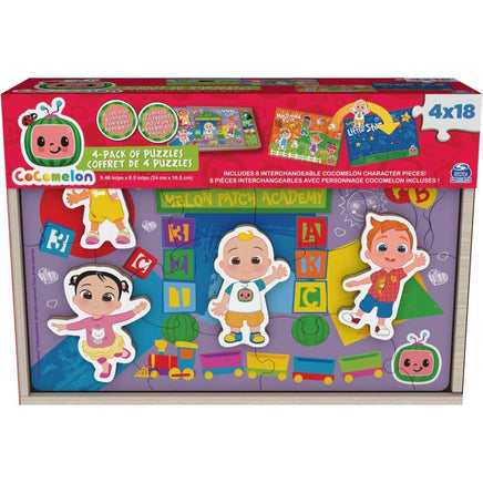 Cocomelon 4pk wooden puzzles - ToyTime