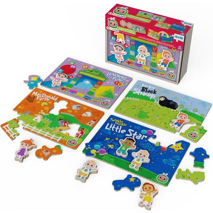 Cocomelon 4pk wooden puzzles - ToyTime