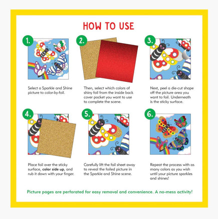 Color By Foil Sparkle and Shine Sticker Book - ToyTime