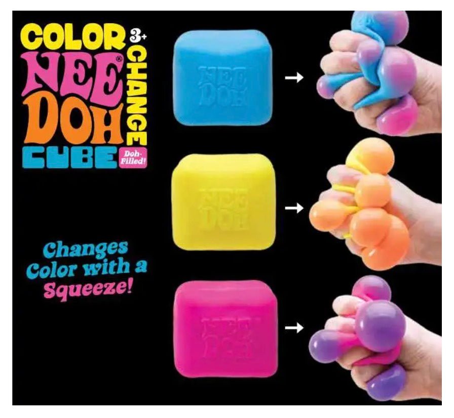 Color Change Cube NeeDoh - Sensory Stress Ball for Fun| ToyTime