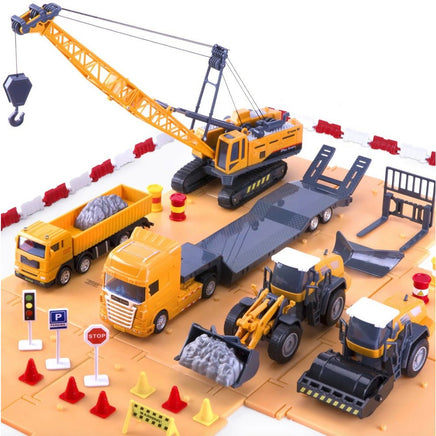 Construction Site Vehicles Toy Kids Engineering Play Set…@Iplay - ToyTime