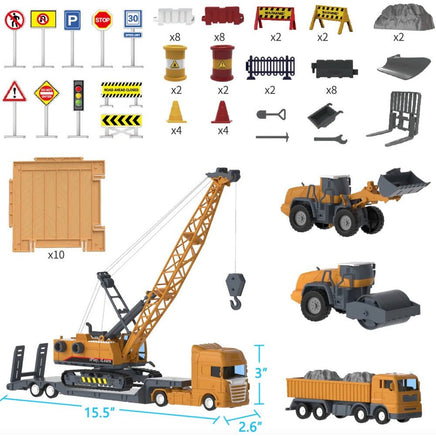 Construction Site Vehicles Toy Kids Engineering Play Set…@Iplay - ToyTime