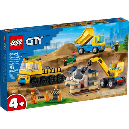 construction trucks ans wrecking ball crane 60391 - ToyTime