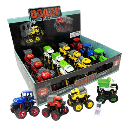 Crazy Truck Friction Powered Stunt Vehicles Assortment - ToyTime