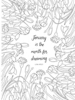 Creative Haven A Year In Flowers Coloring Book - ToyTime