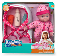 Cuddle & Carry Playset 12 inch Soft Doll with Carrier Bottles & Diaper - ToyTime