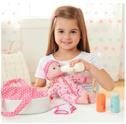 Cuddle & Carry Playset 12 inch Soft Doll with Carrier Bottles & Diaper - ToyTime