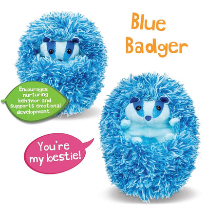 Curlimals Blue Badger - ToyTime