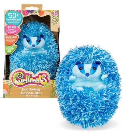 Curlimals Blue Badger - ToyTime