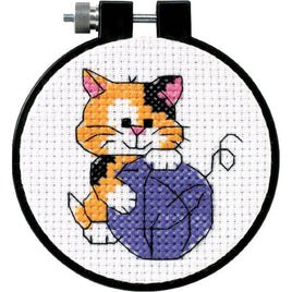 Cute Kitty Cross Stitch Hoop Kit - ToyTime