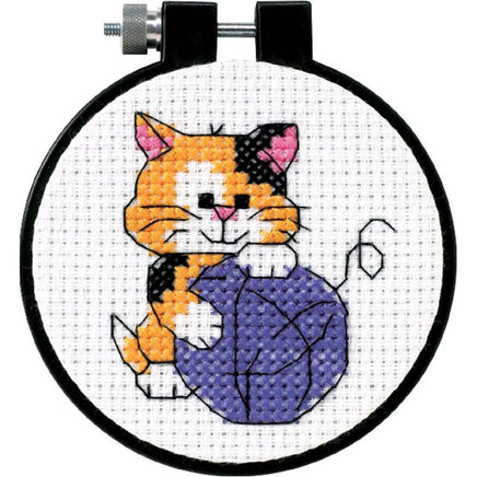 Cute Kitty Cross Stitch Hoop Kit - ToyTime