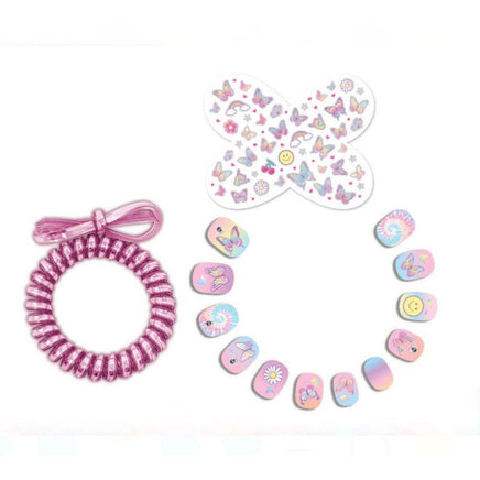 Dazzle nails with spiral hair tie - ToyTime