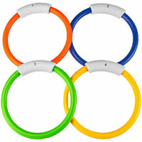 Deep Down Divers - Set Of 4 Sinking Pool Rings - ToyTime