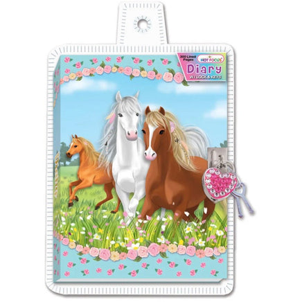 Diary with lock and keys majestic horses - ToyTime