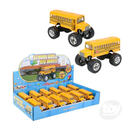Die-Cast Pull Back Big Wheel School Bus 5 inch - ToyTime