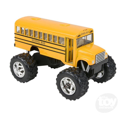 Die-Cast Pull Back Big Wheel School Bus 5 inch - ToyTime
